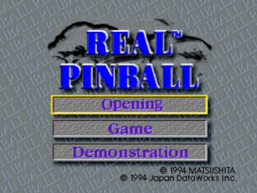 Real Pinball title screen for 3DO